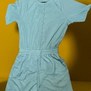 Short Sleeve Romper One Piece Button Up Jumpsuits for Women .